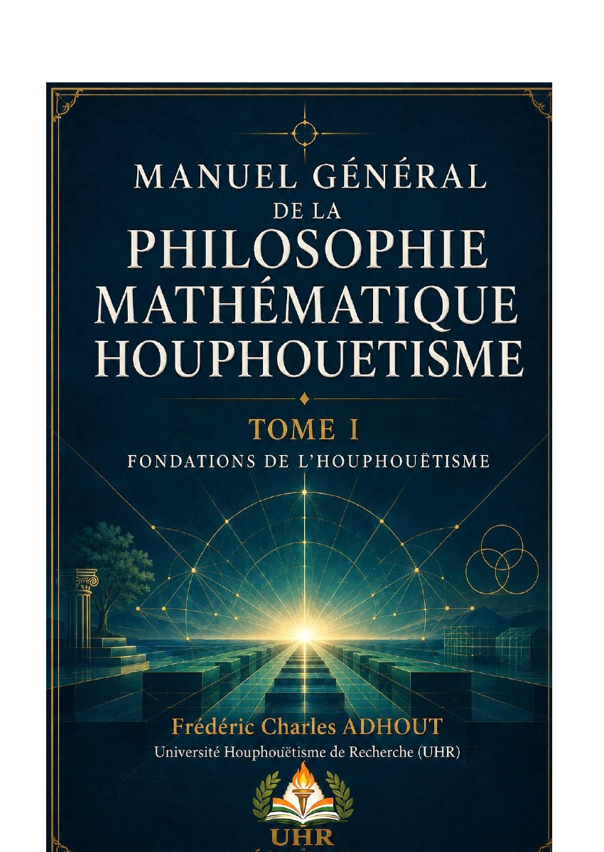 Couverture — Manuel général de Philosophie Mathématique Houphouëtiste — Tome I
